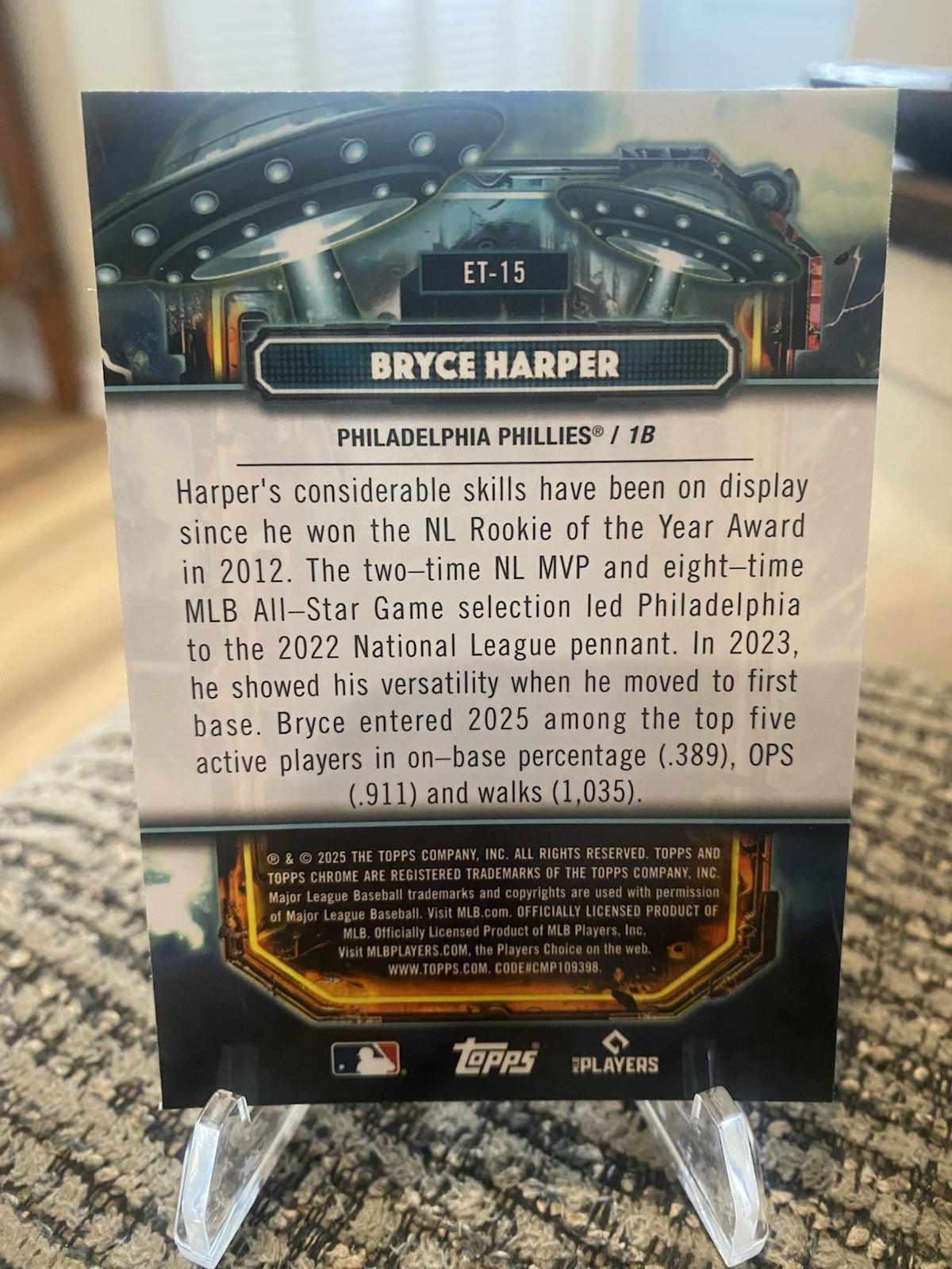 2025 Topps Chrome Cosmic Extraterrestrial Talent Bryce Harper ET-15