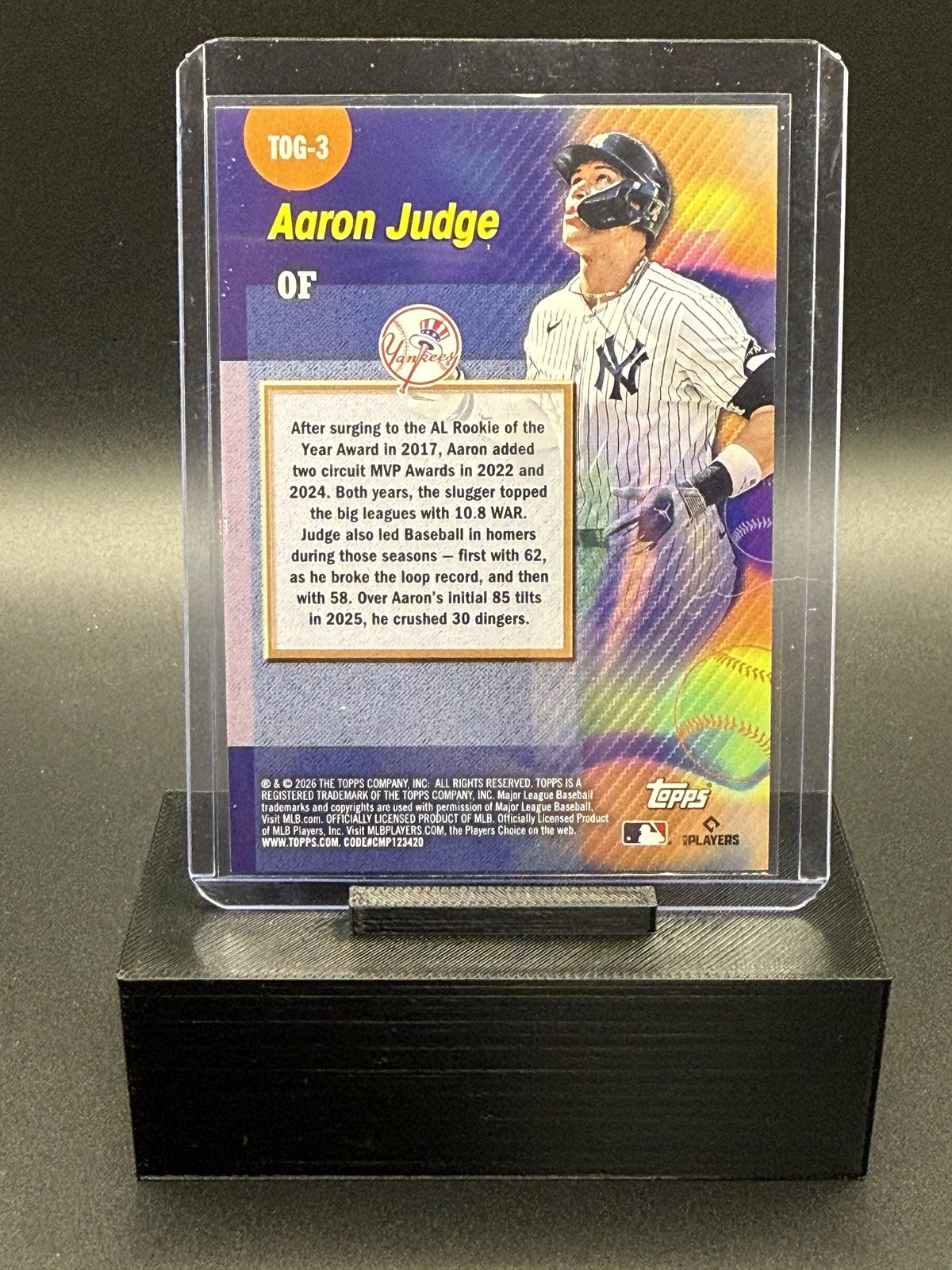 2026 Topps #TOG-3 Aaron Judge Titans of the Game