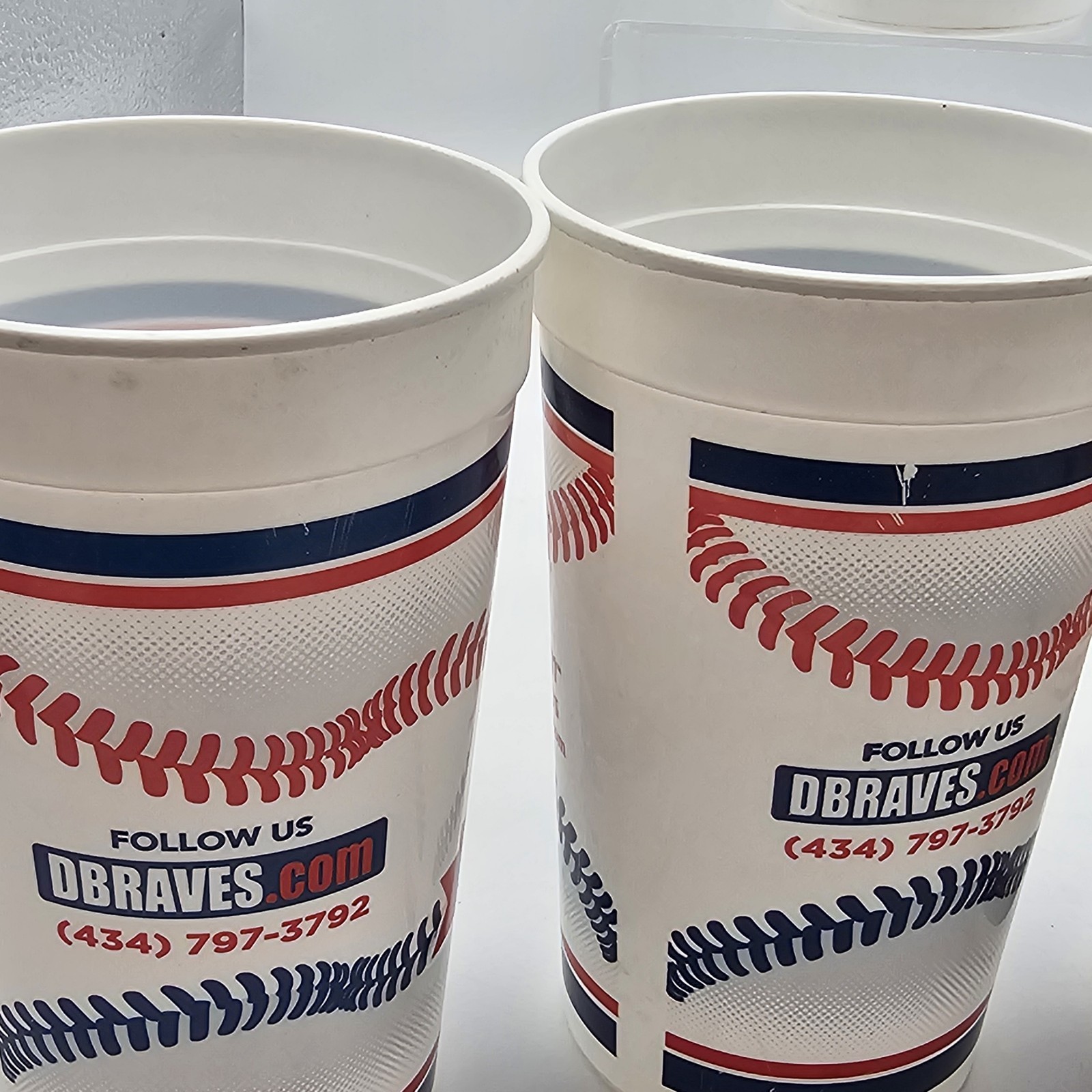 5 Braves Minor League Danville Plastic Cups 25 Years 1993-2018 Drinkware Promo