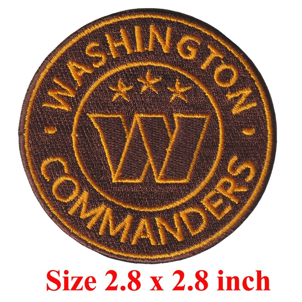 10 pcs Washington Commanders Logo Size 2.8 in x 2.8 in Embroidered Iron on Patch