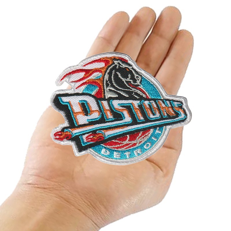 Wholesale Detroit Pistons Vintage Logo Size 3.3 in x 2.6 in Sew Iron On Patches