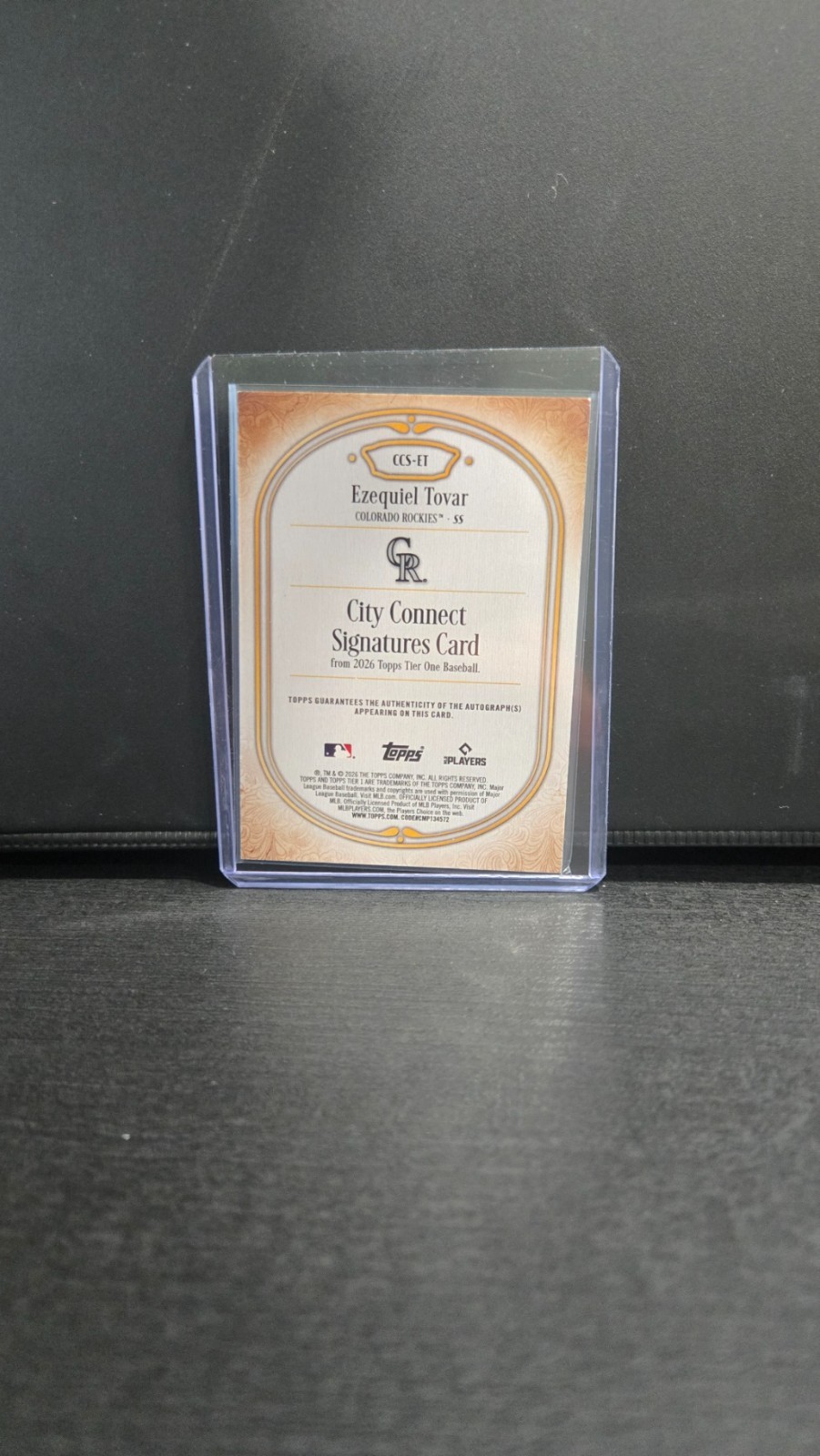 2026 Topps Tier One Ezequiel Tovar On Card Auto 67/75