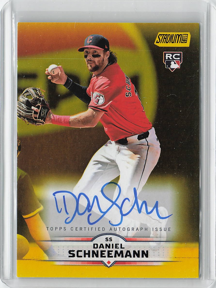 2025 Stadium Club Auto Yellow #SCBADS Daniel Schneemann