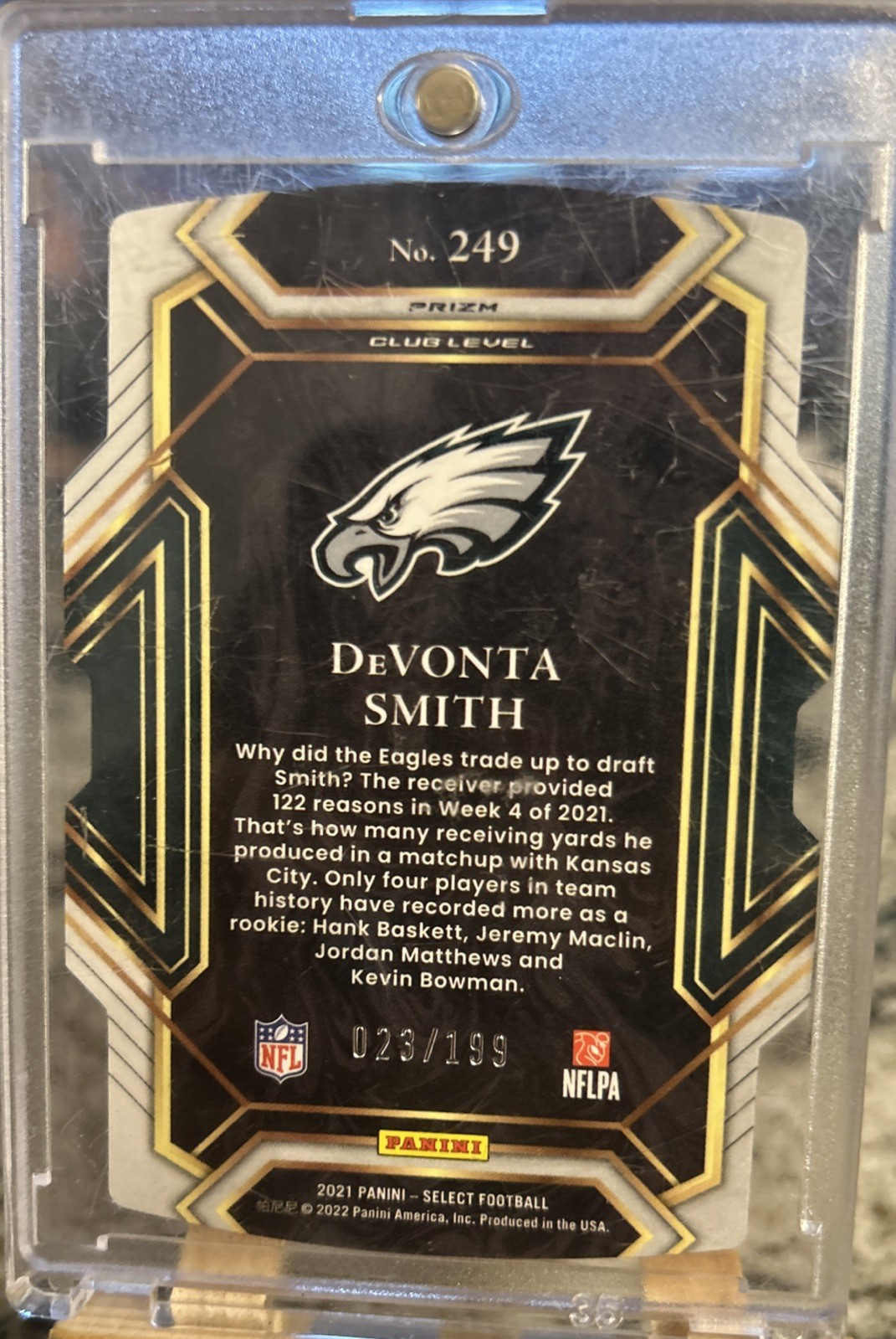 2021 Panini Select – Club Level Devonta Smith #249 Copper Prizm Die-Cut /199(RC)