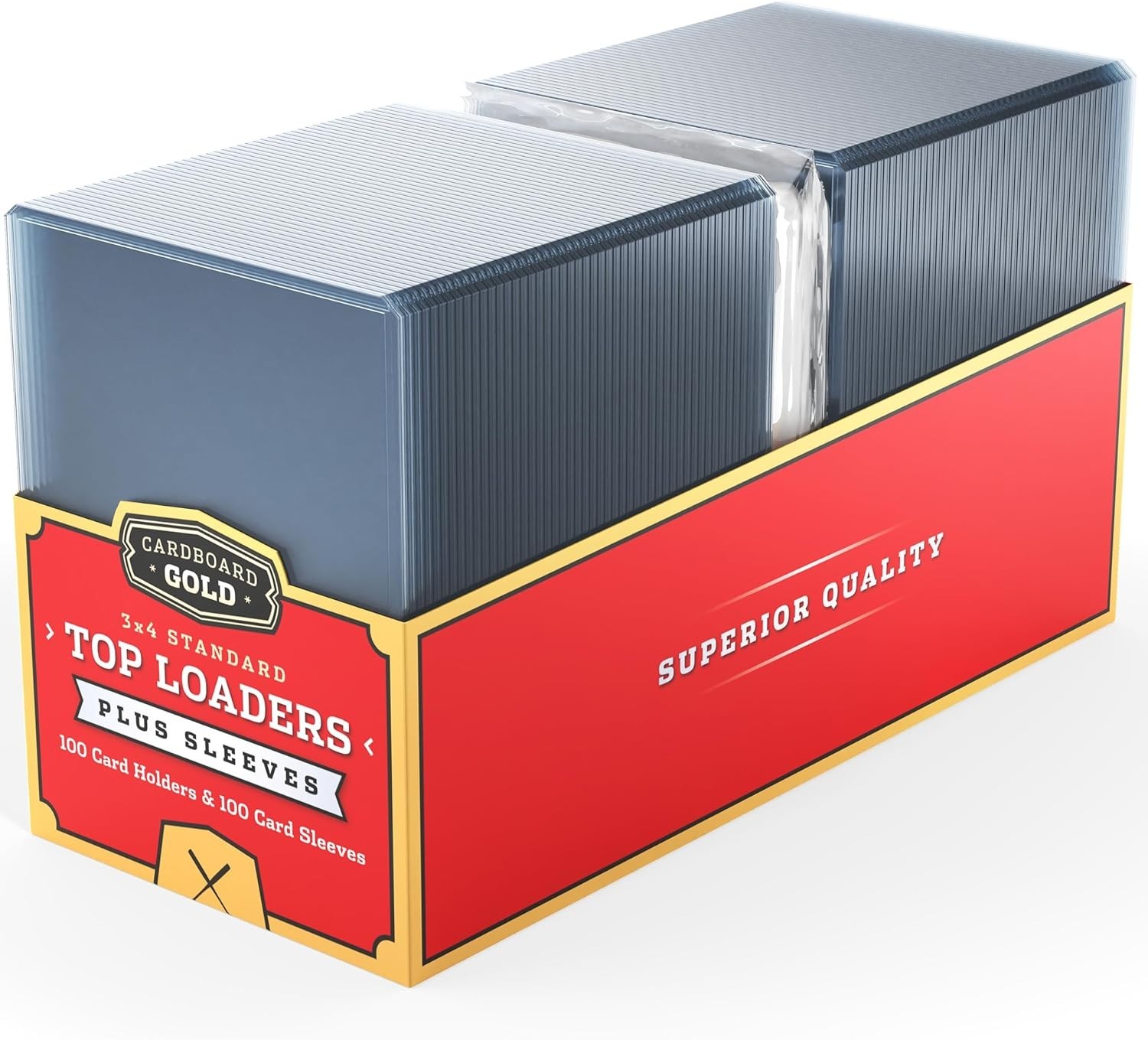 Ultimate 35pt Trading Card Protectors – 100 Top Loaders with Soft Sleeves