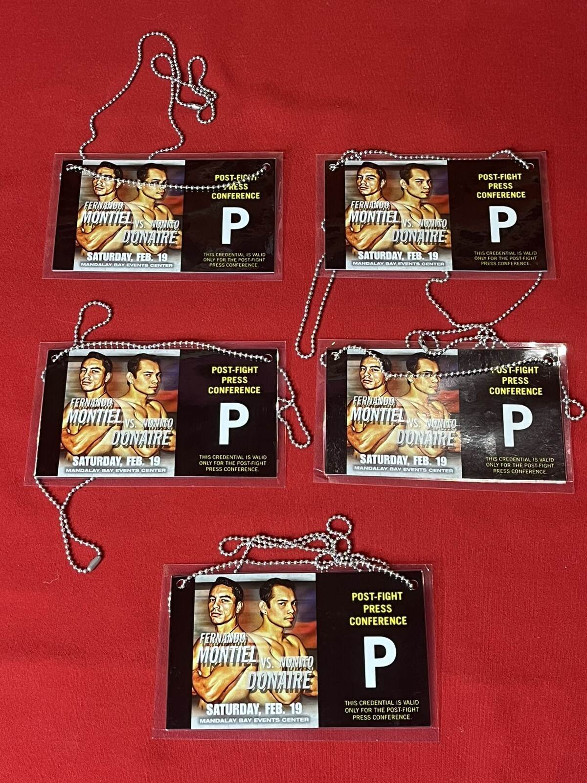 2011 Nonito Donaire vs Fernando Montiel Credential Pass 🥊 MANDALAY BAY VEGAS
