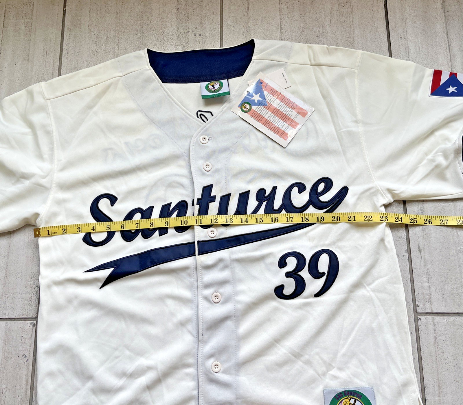 Los Equipos PUERTO RICO LATIN LEAGUE SANTURCE CRABBERS 39 BASEBALL Jersey Sz M