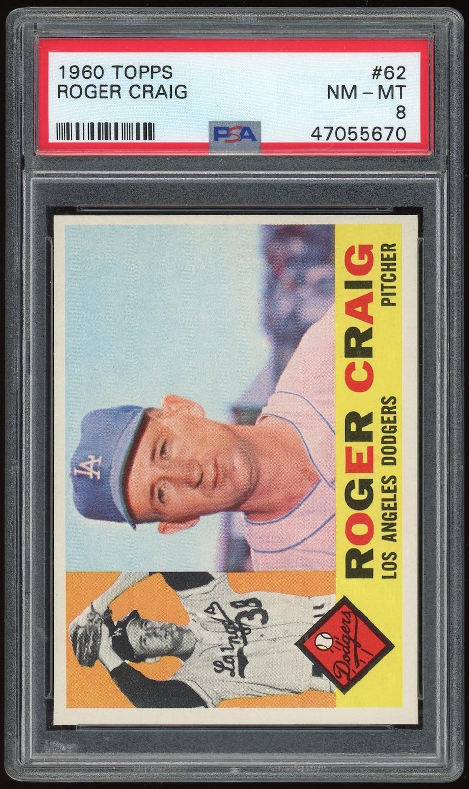1960 Topps #62 Roger Craig PSA 8 *5670