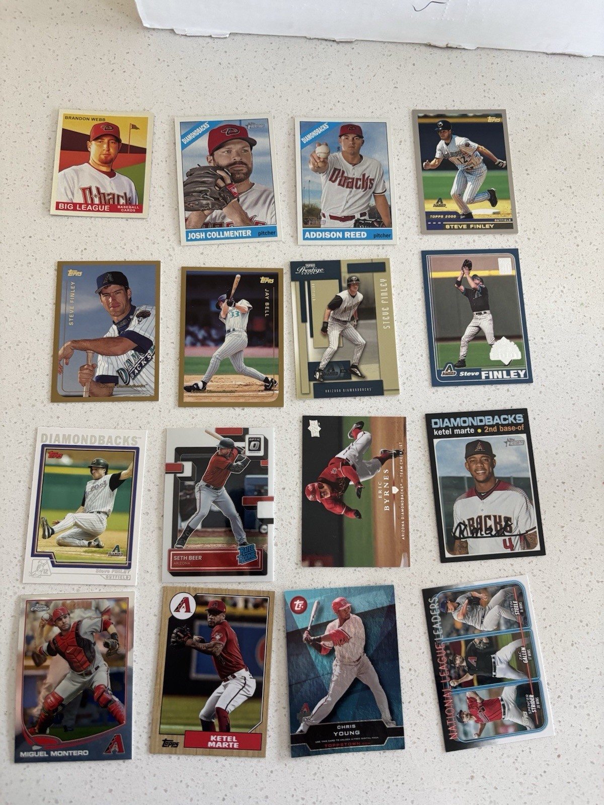 Lot Of 3200 Arizona Diamondbacks Justin Upton, Steve Finley Curt Schilling, More