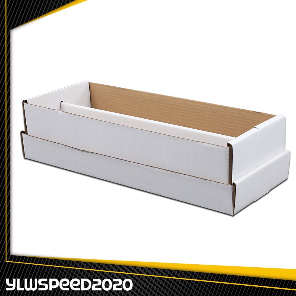 2 Row 1600 CT Hold over 300 3×4 Toploads Sports/Trading Card Shoe Storage Box