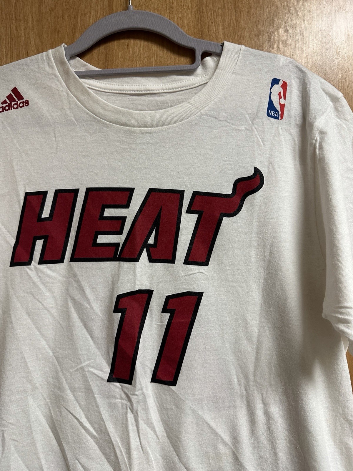 Chris Andersen Birdman Miami Heat Adidas T Shirt Mens M White NBA #11