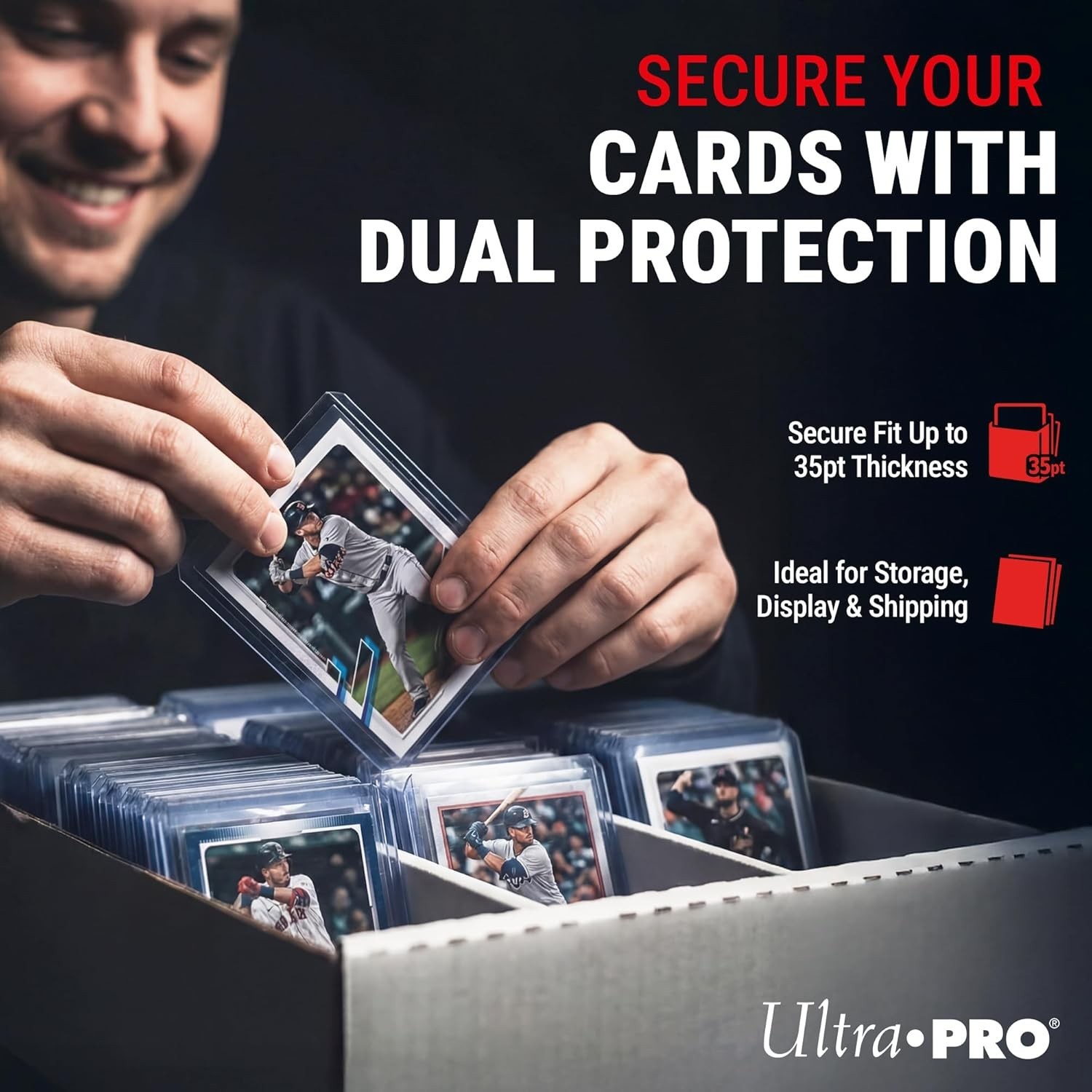 100 Clear Toploaders and Soft Sleeves for Standard Size Trading Cards