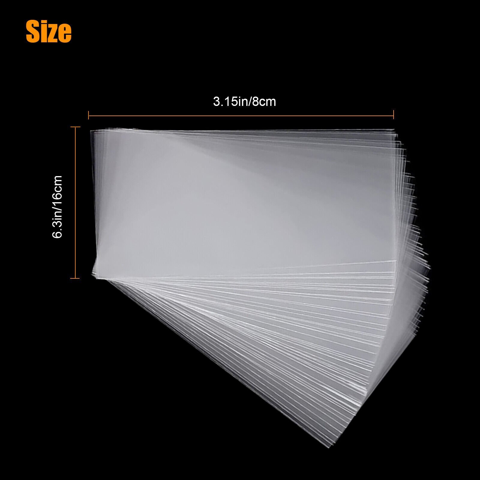 200Pcs Currency Sleeves Paper Money Bill Holder Banknote Storage Protector Case