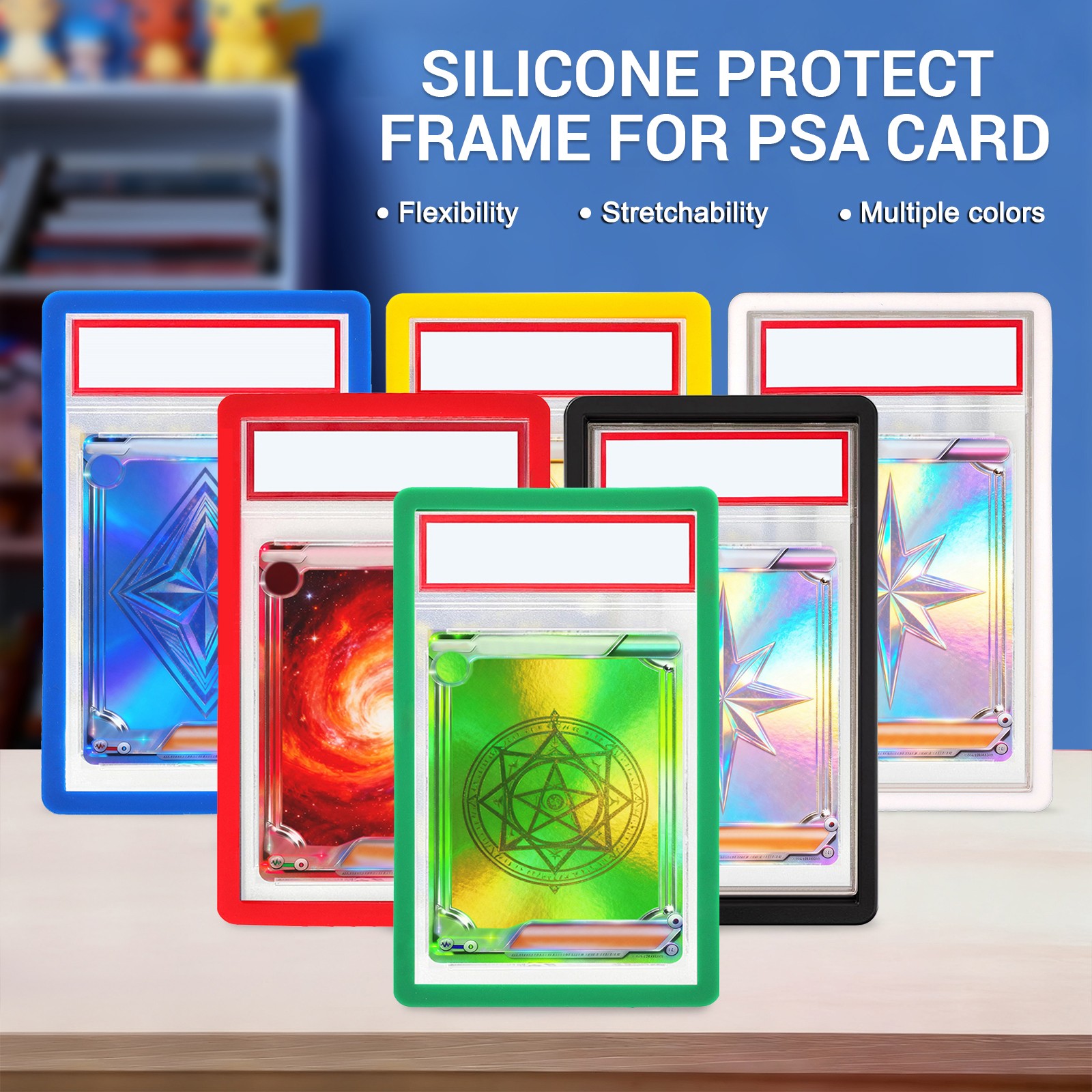 12-Pack Soft Silicone Bumper Guard Slab Edge Protector Case For PSA Graded Cards