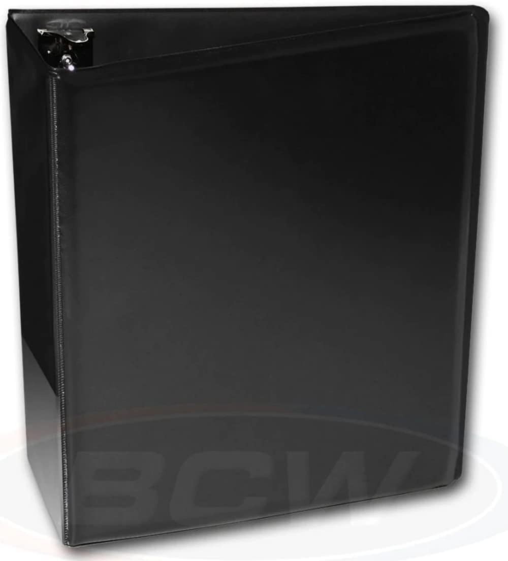 3-Inch Plain Black Album – Heavy-Duty 3 Ring Binder for Trading Cards, Photos…