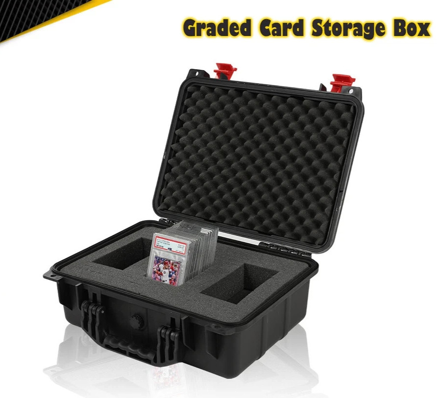 50CT 150CT Weatherproof Graded Card Storage Box Case Slab Holder & Protector New