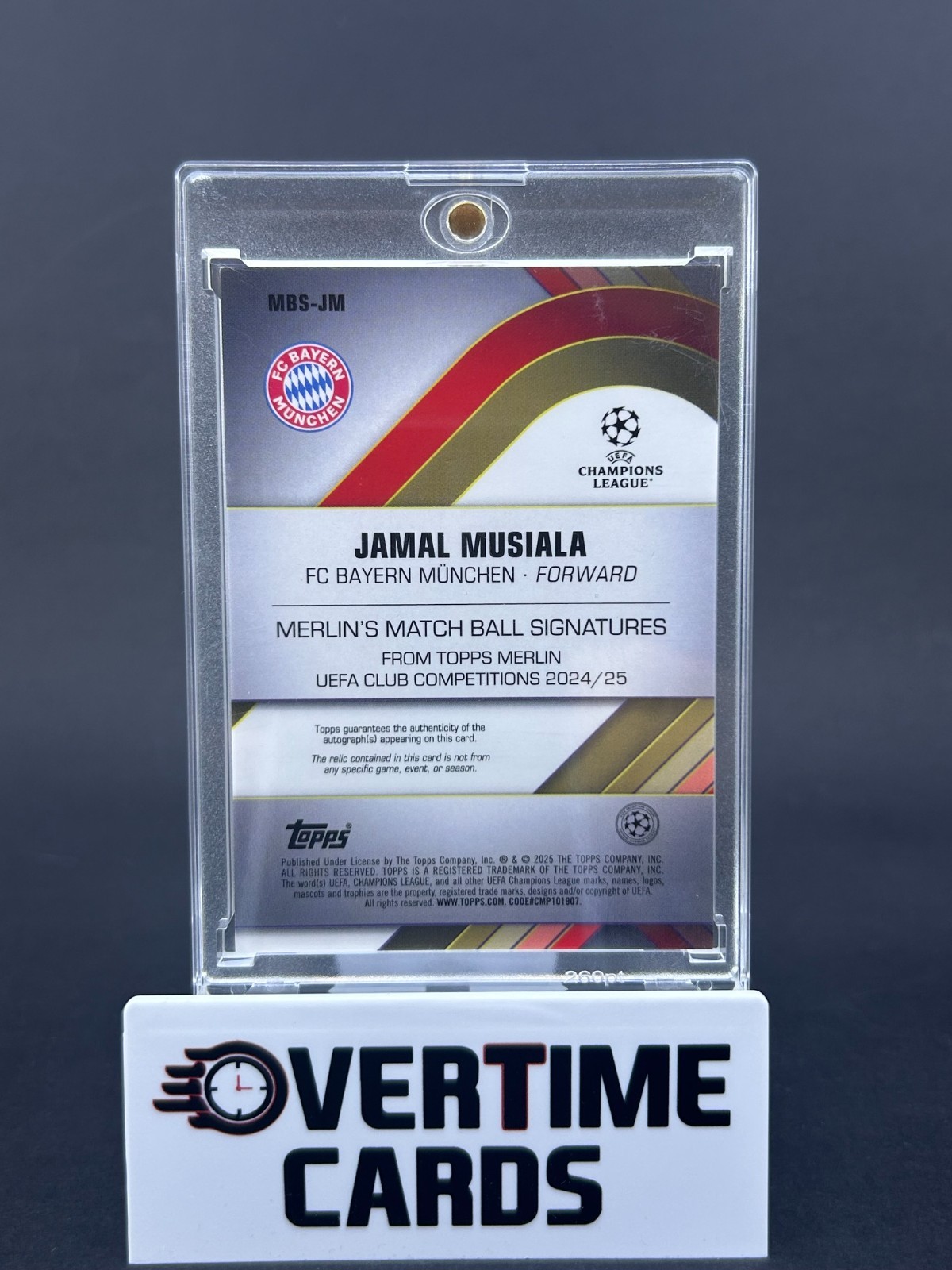 2024-25 Topps Merlin UEFA Club Comp Jamal Musiala Match Ball Signatures Auto
