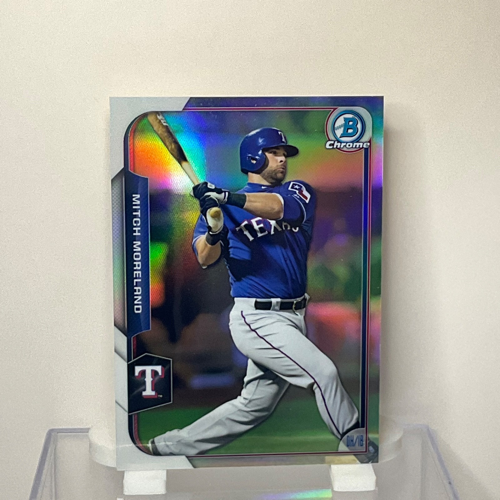 2015 Bowman Chrome – Mitch Moreland #139 Refractor /499