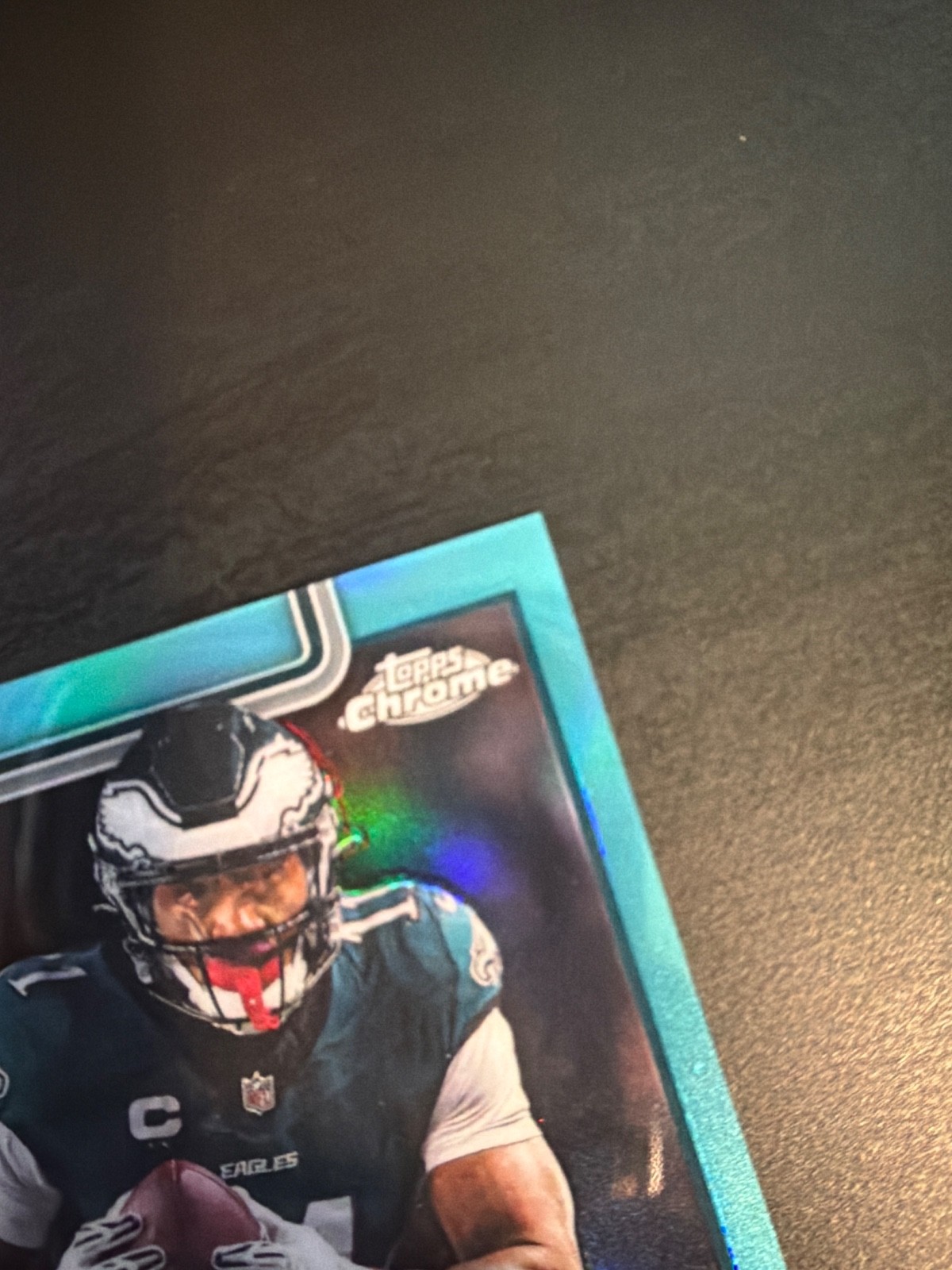 2025 Topps Chrome – Autographs A.J. Brown #BA-AB Teal Refractor /299 (AU)