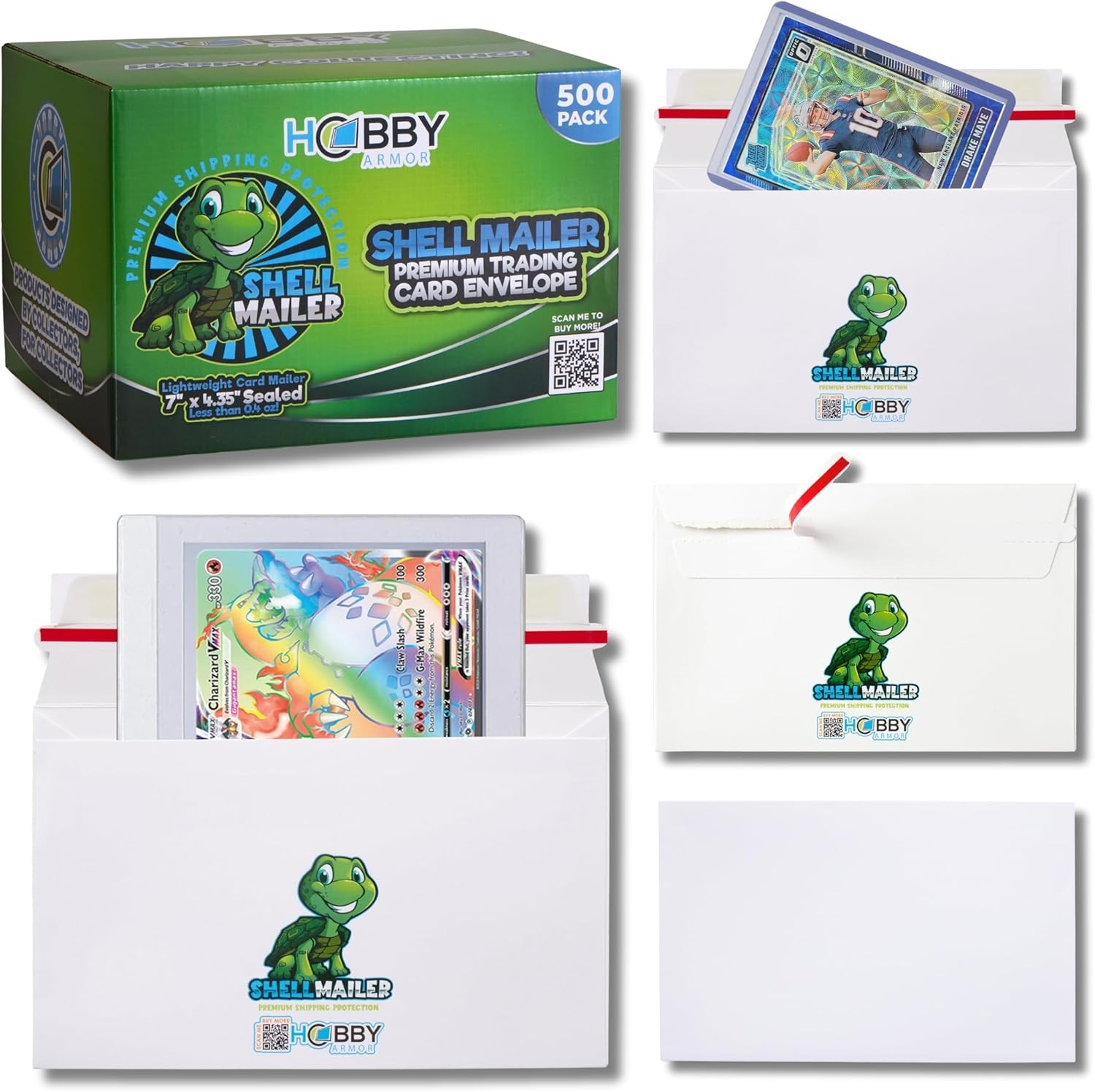 Upgrade Your Shipments! 500 Trading Card Mailers 7×4.35″ Self-Adhesive Protector