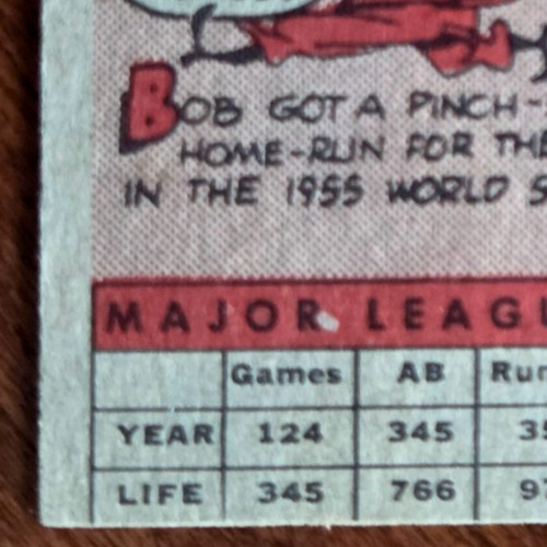 1958 Topps Bob Cerv #329 – VG-EX to EX