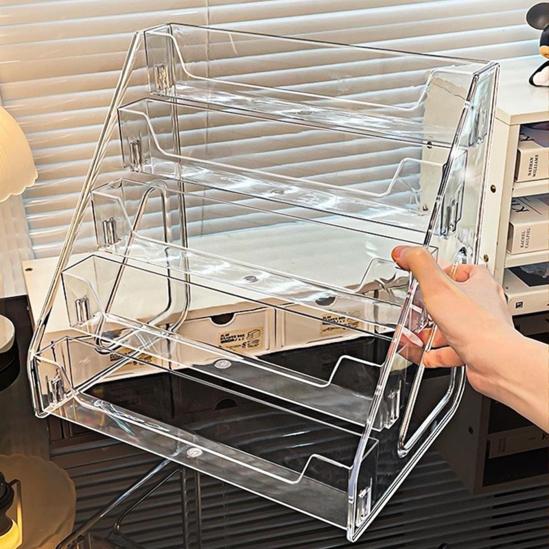 Trading Card Display Stand, 5 Tier Vertical Holder for Baseball Basketball Sport