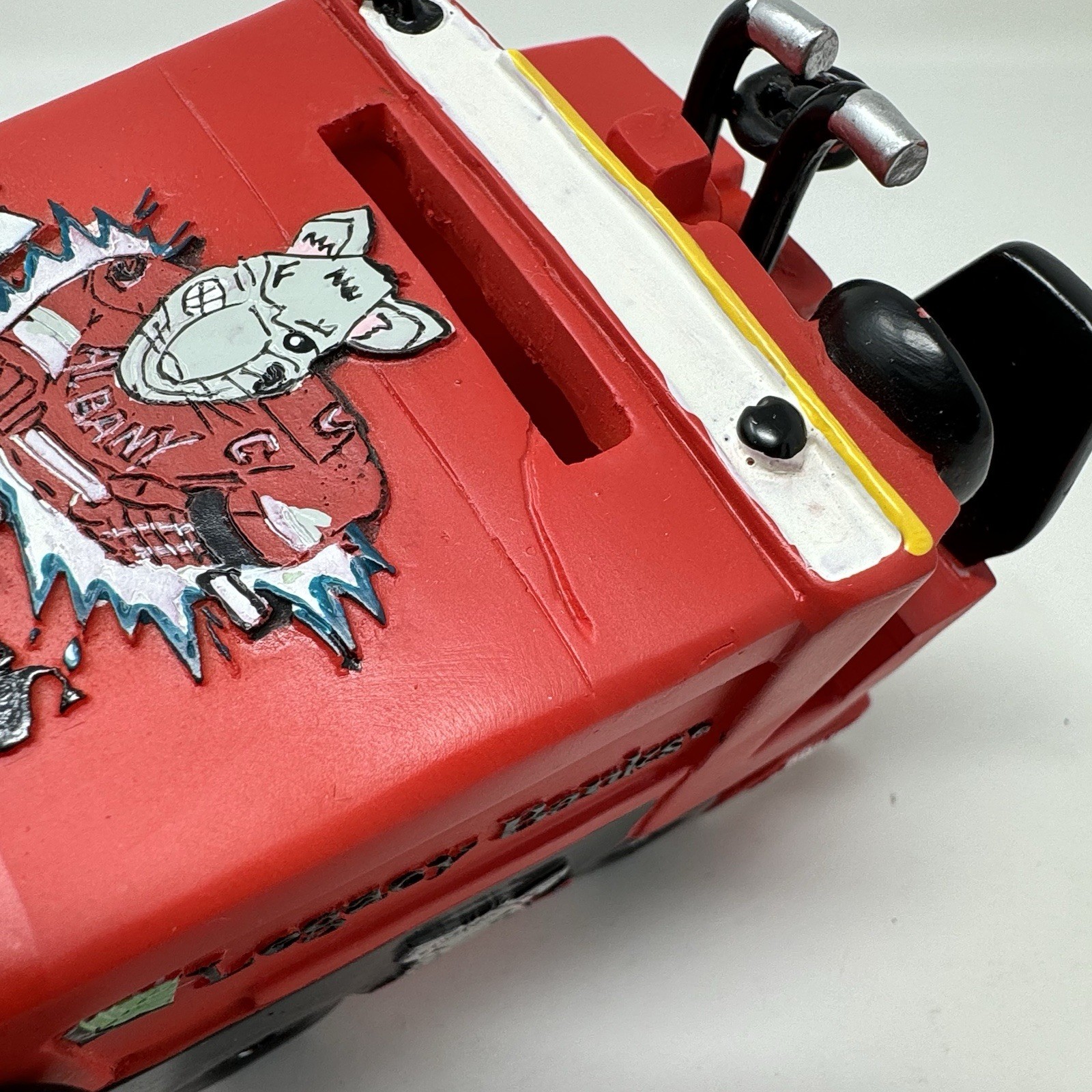 Vintage Albany River Rats Rowdy Logo AHL Hockey Resin Coin Bank *Read Below*