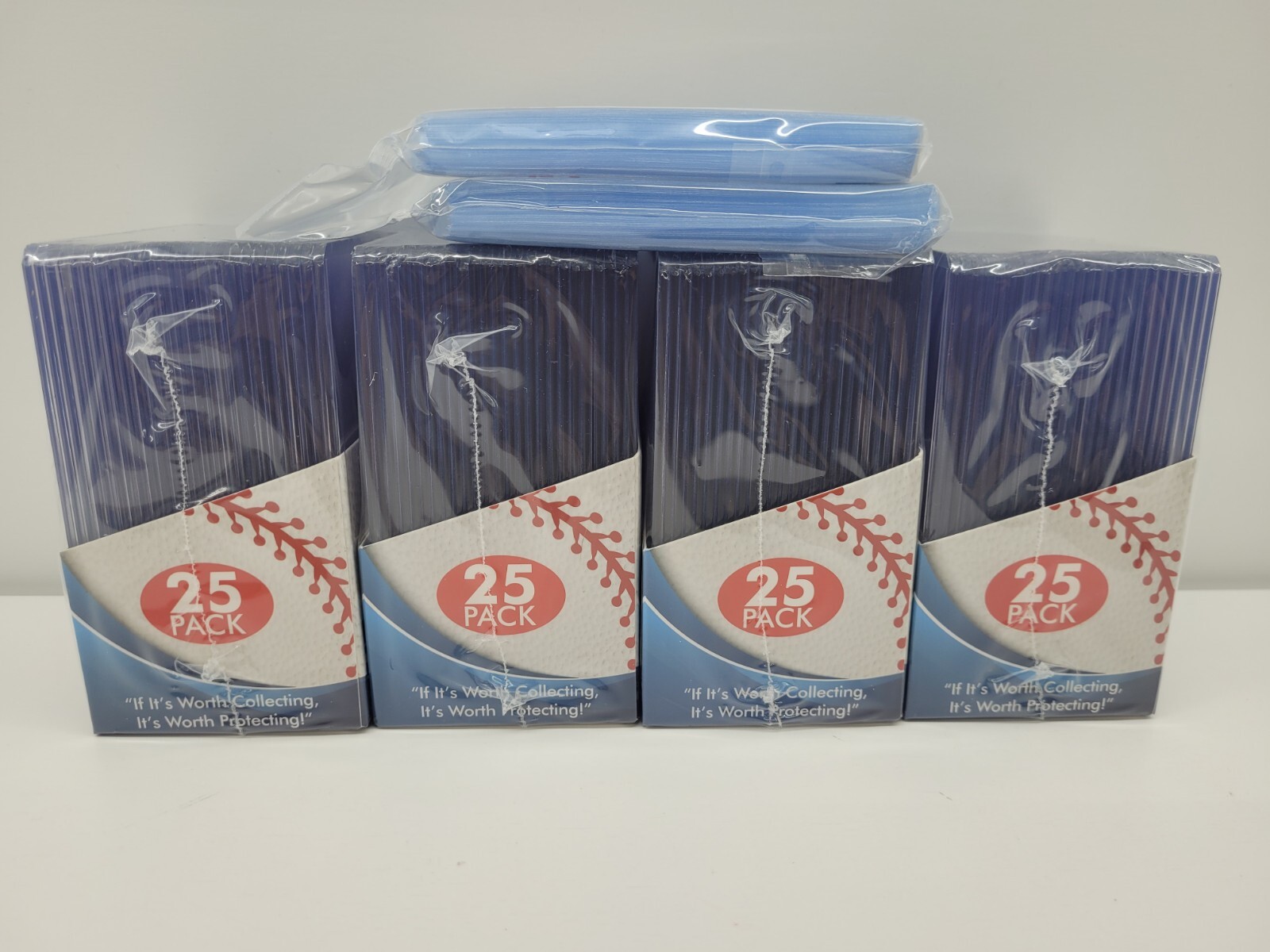 100 Top Loader 60 point Tick Card 3×4 inch Toploaders + 200 Soft Sleeves
