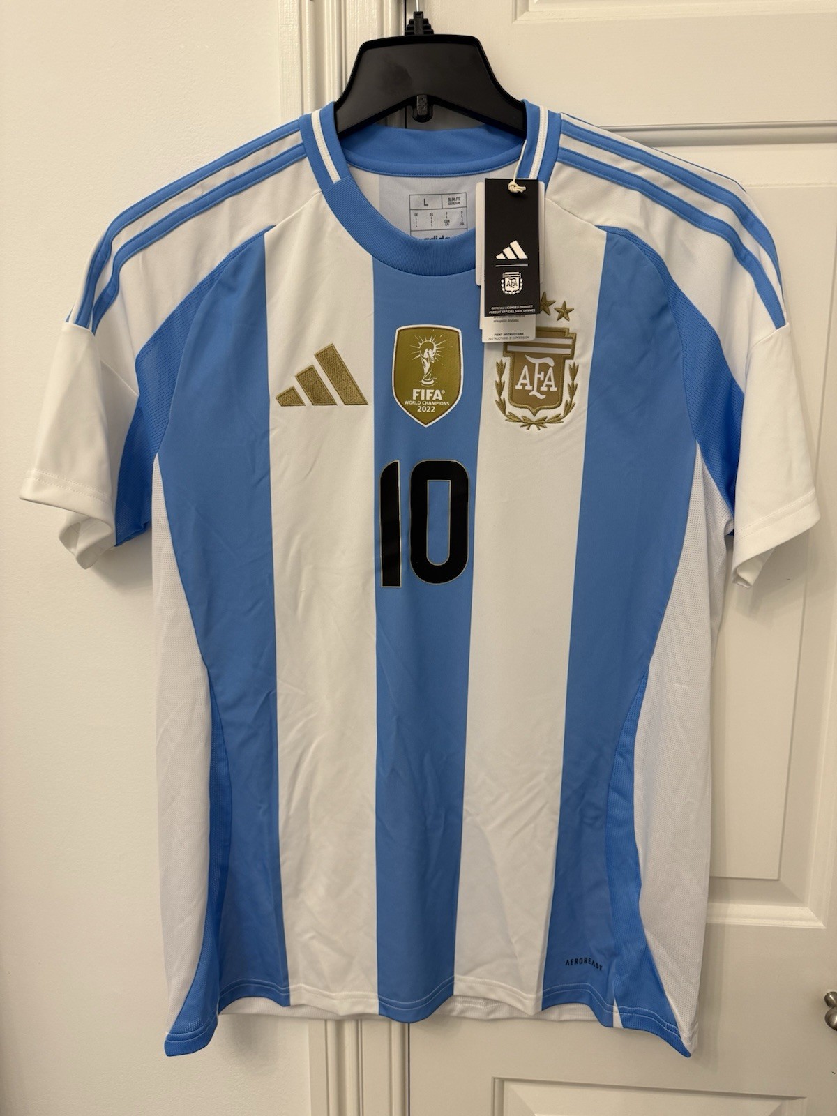 AUTHENTIC Original Adidas ARGENTINA 24 MESSI HOME JERSEY #10 – Men’s Large – NEW