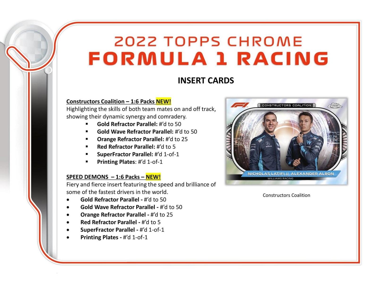 2022 TOPPS CHROME F1 FORMULA 1 HOBBY LITE BOX