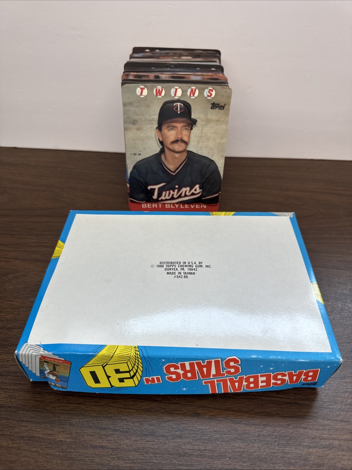 1986 Topps 3D 3-D Baseball Stars Complete Set 1-30 With Original Box