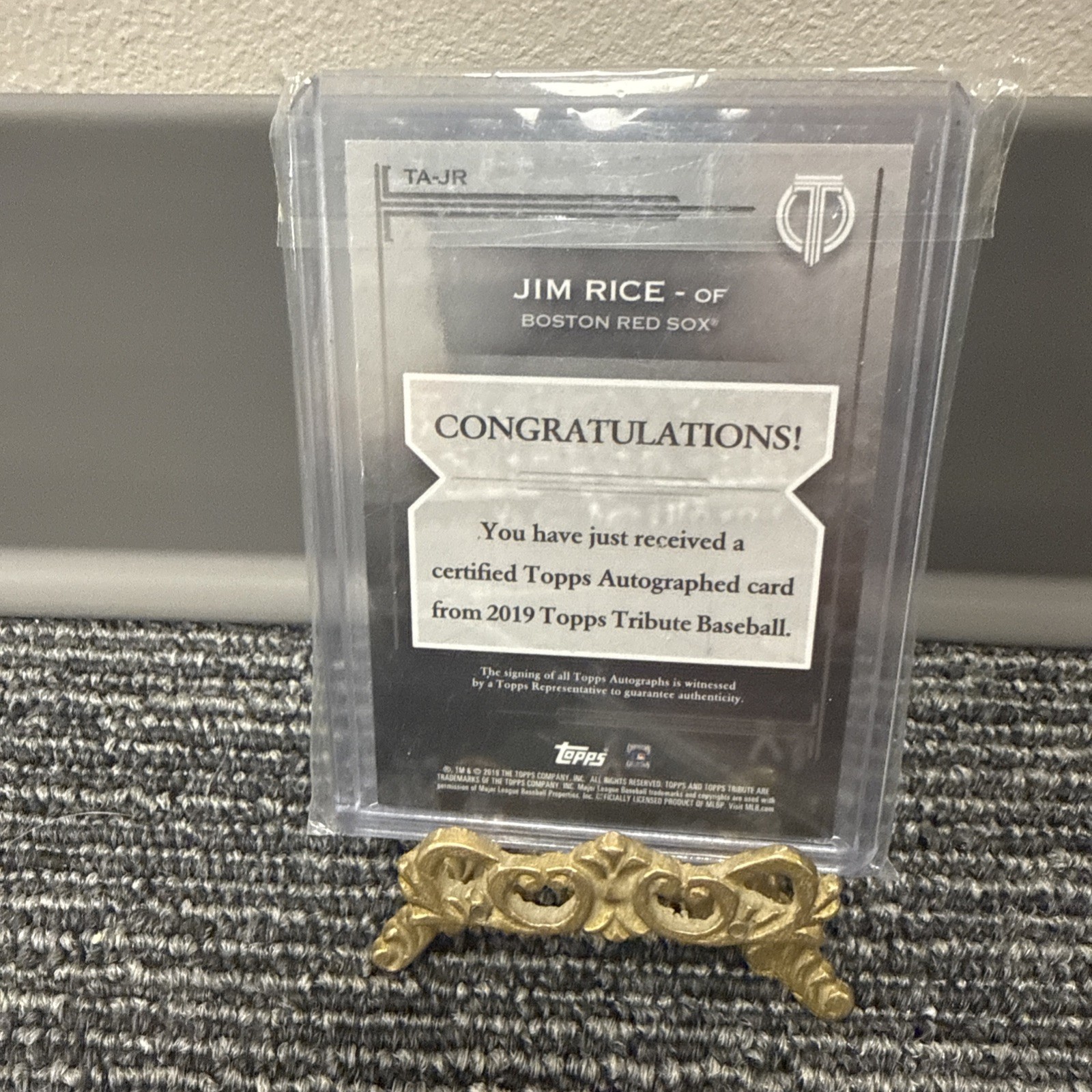 💣2019 Topps Tribute Tribute Autographs Jim Rice #TA-JR ⚾️/99