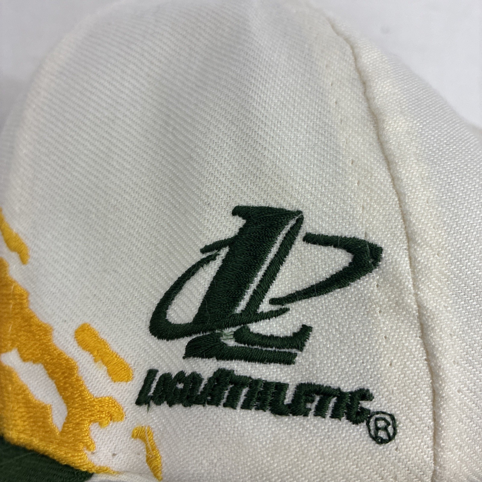 Vintage Green Bay Packers Splash Logo Athletic Snapback Hat OSFA NFL