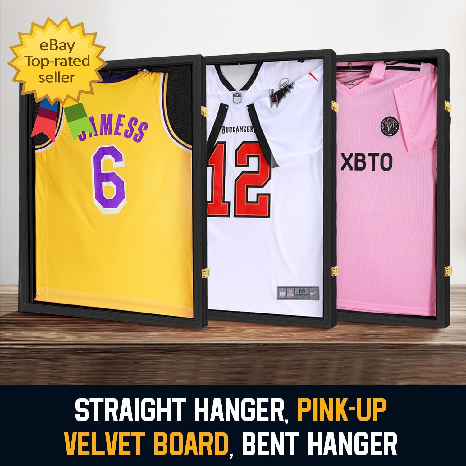 Jersey Frame Display Case ,Jersey Shadow Box with 98% UV Protective Acrylic Door