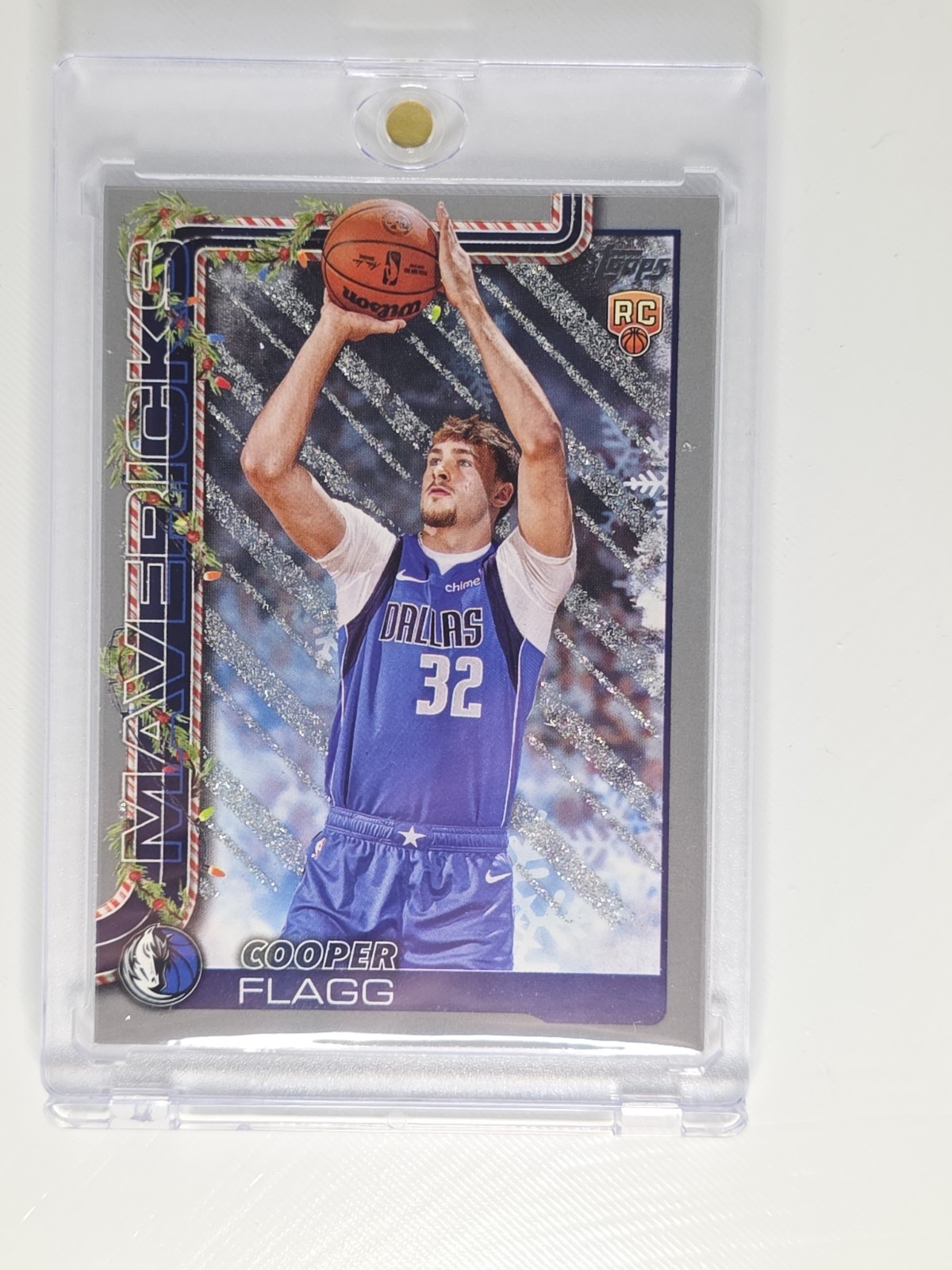 Topps 2025 Holiday Rookie Cooper Flagg Dallas Mavericks Silver Glitter H161