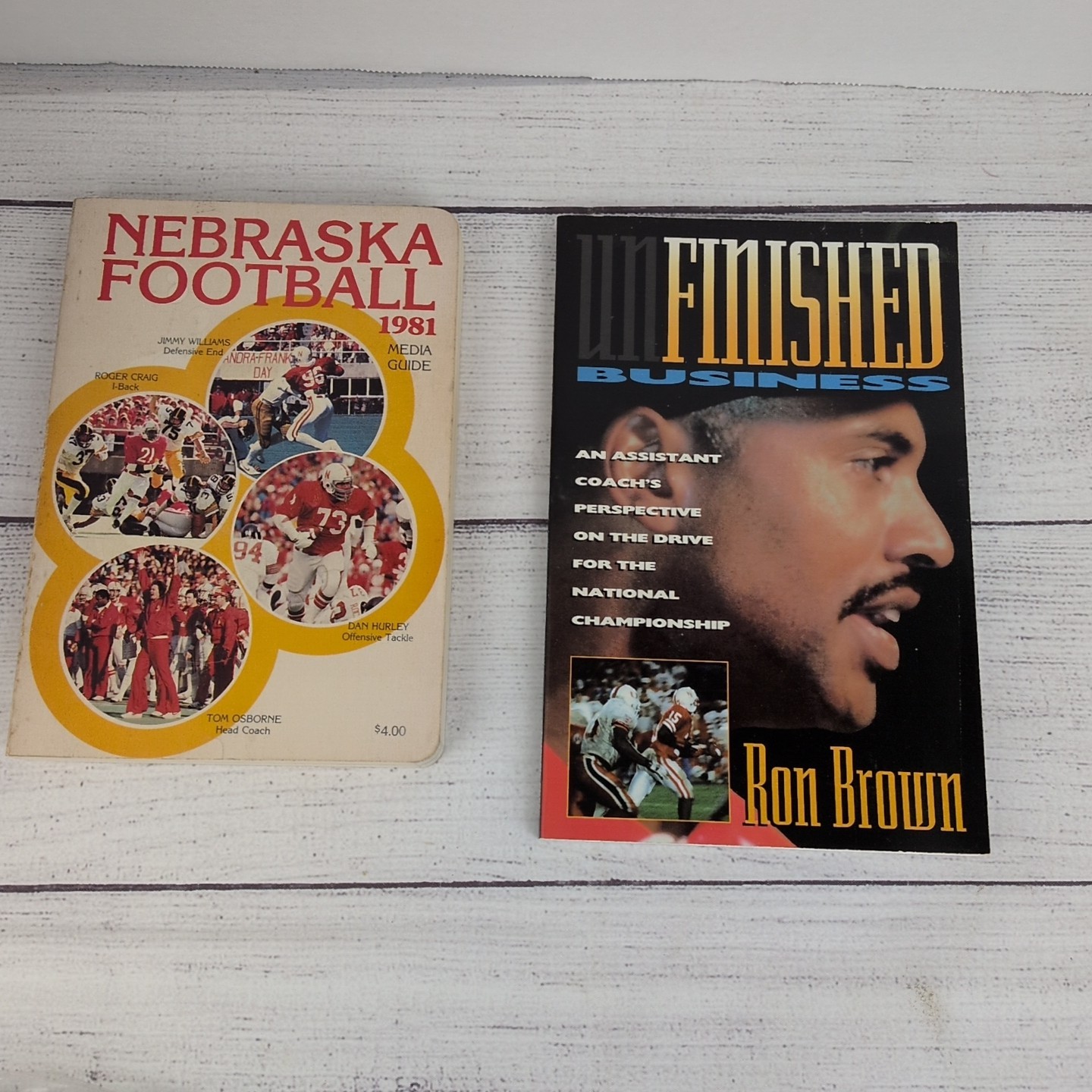 Cornhuskers Books 1981 NEBRASKA FOOTBALL MEDIA GUIDE Unfinished Business Signed