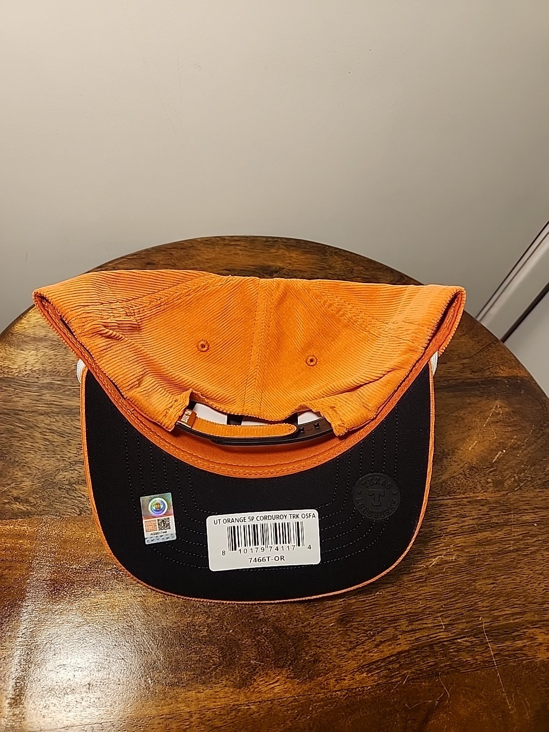 Hooey Texas Longhorns Orange Corduroy Adjustable Snapback Hat