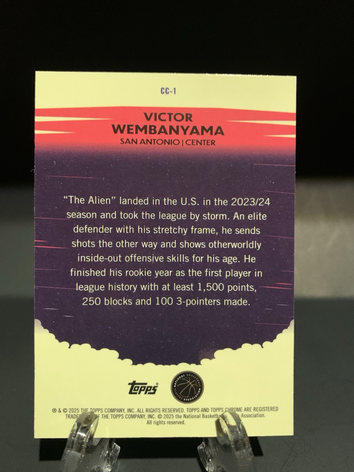 2024-25 Topps Chrome Victor Wembanyama Countdown Complete #CC-1 Spurs Wemby