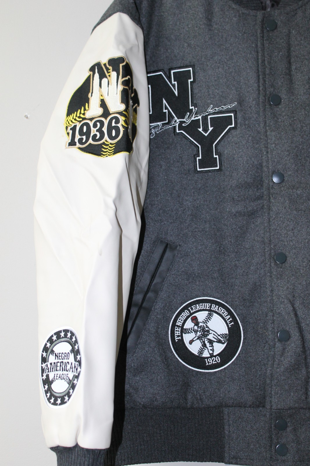 New Negro League Baseball New York Black Yankees real wool jacket men’s M