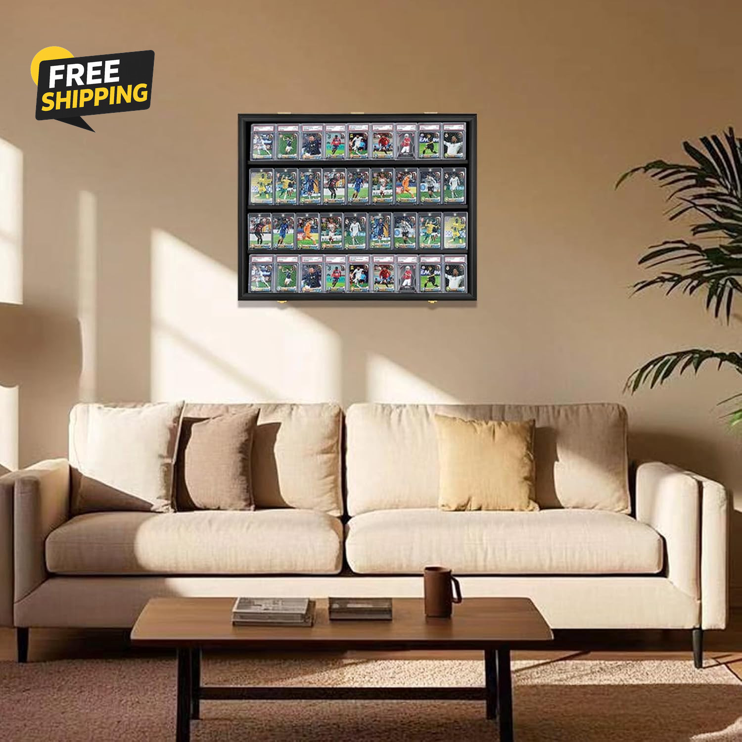 Graded Sports Card Display Case Lockable,Trading Card Wall Display Holder