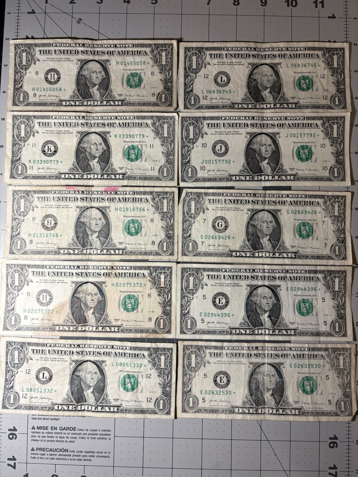 *Star Notes* Federal Reserve One Dollar Notes $1 Circulated, You Pick!