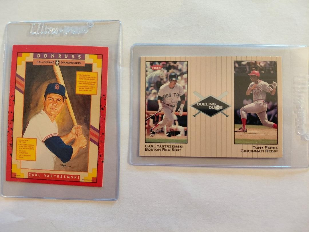 Carl Yastrzemski Yaz 3-card lot – Boston Red Sox – 1968 – 2002
