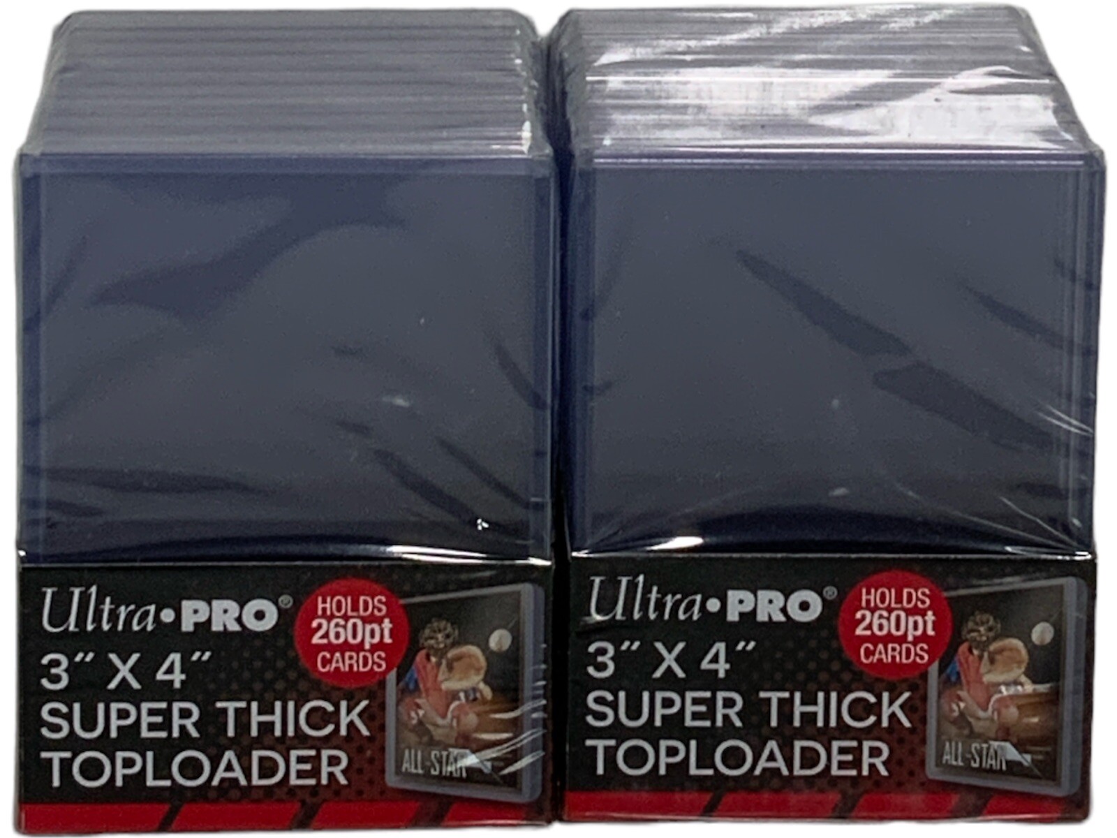 Ultra Pro 3X4 Super Thick Toploaders 2 Pack of 10 for up to 260pt Cards