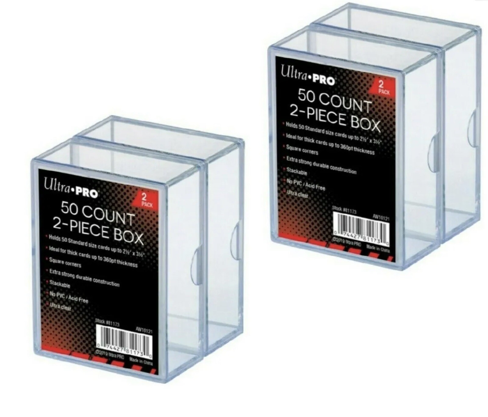 Ultra Pro 4 Pack 50 Count 2-Piece Card Storage Box Case Sports Magic 81173