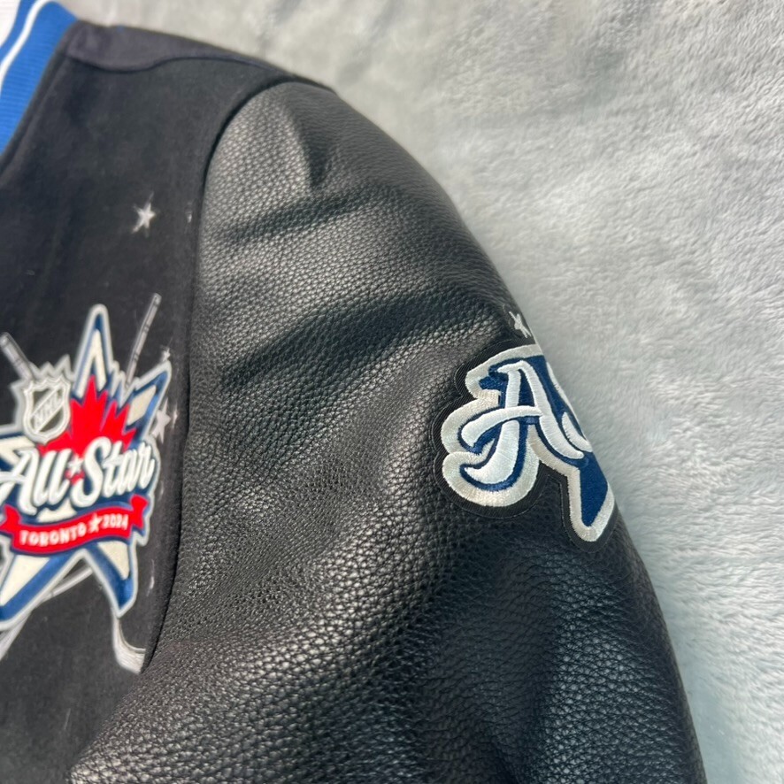 NHL All Star Game Pro Standard Jacket Mens Size M Multicolor Ribbed Wool Varsity