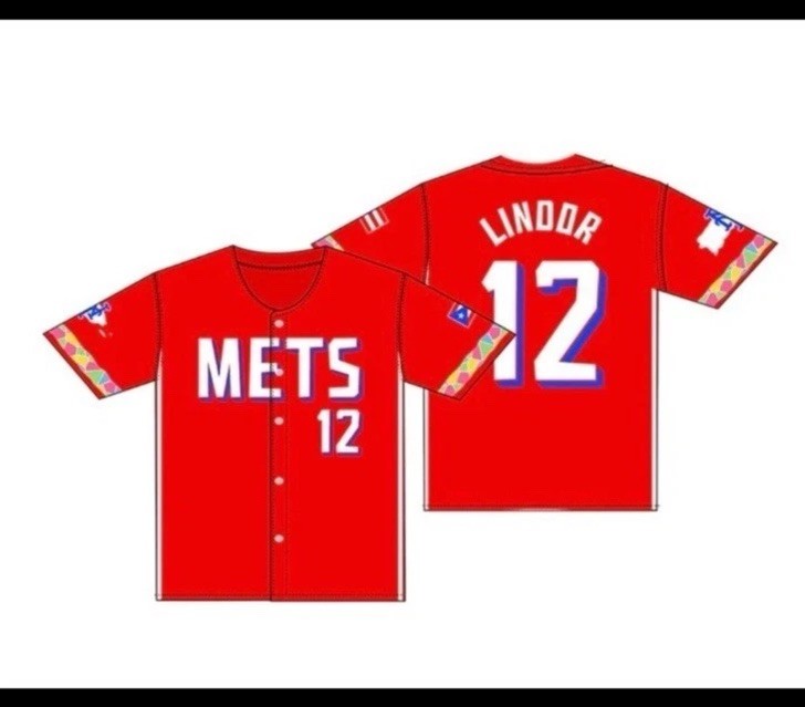 2026 New York Mets Francisco Lindor Puerto Rico Jersey #12 Size XL Spec Ticket