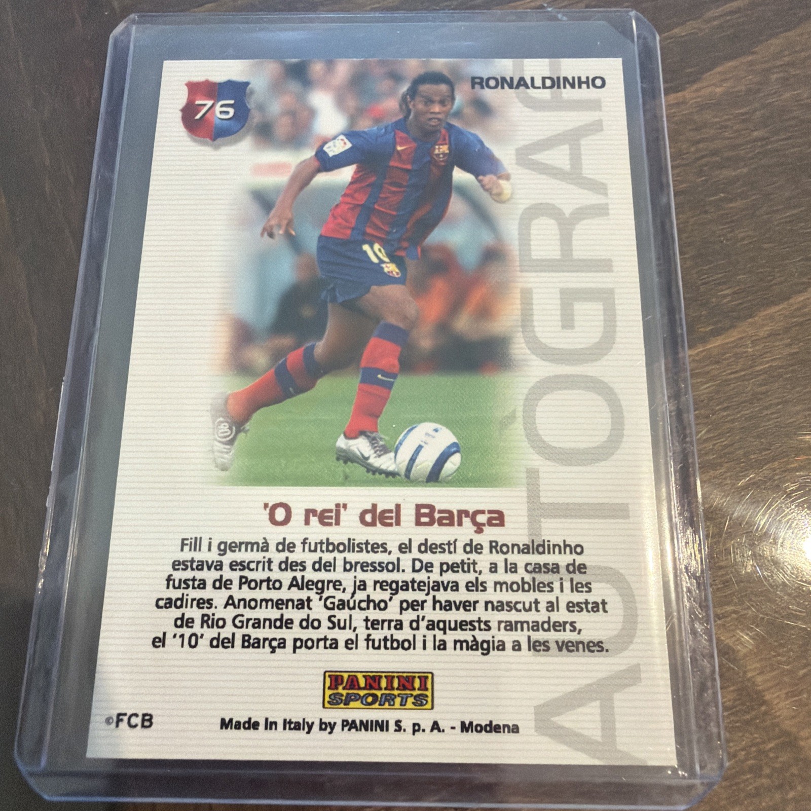 Ronaldinho 2004-05 Panini Megacracks Barca Campeon Autografo Spanish HOF Auto