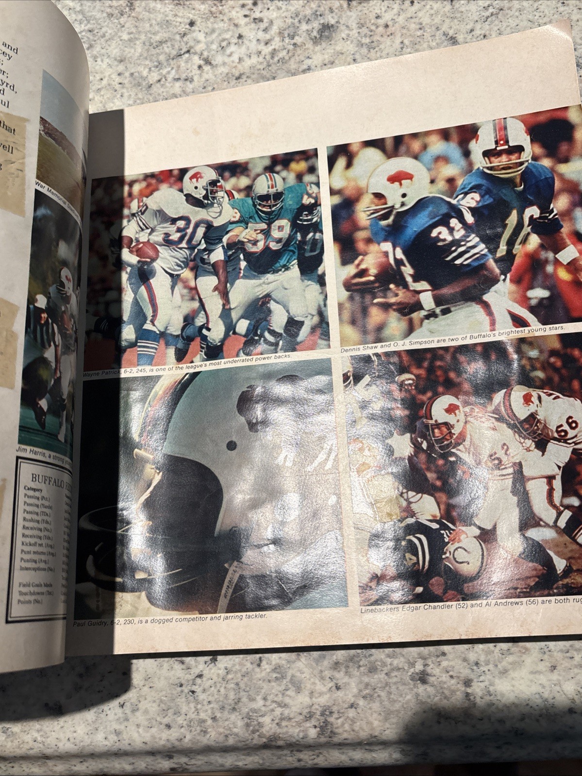 Vintage 1972 NFL Action ’72 Sunoco 56 Page Stamp Album Football Book
