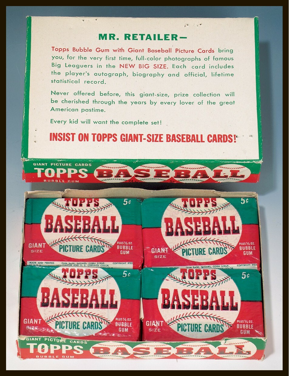 1952 Unopened Card Chase Box-21 Pack, + Auto + 2 Cards From The 1950/60’s