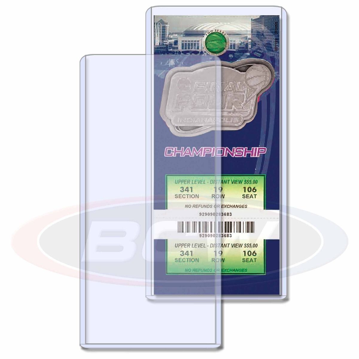(25-Pack) BCW 3×7 Ticket Size Toploaders / Topload Ticket Stub Holders 3″ x 7″
